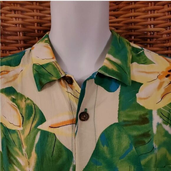Vtg. Jams World Nana Aloha Shirt Short Set L - Picture 3 of 12